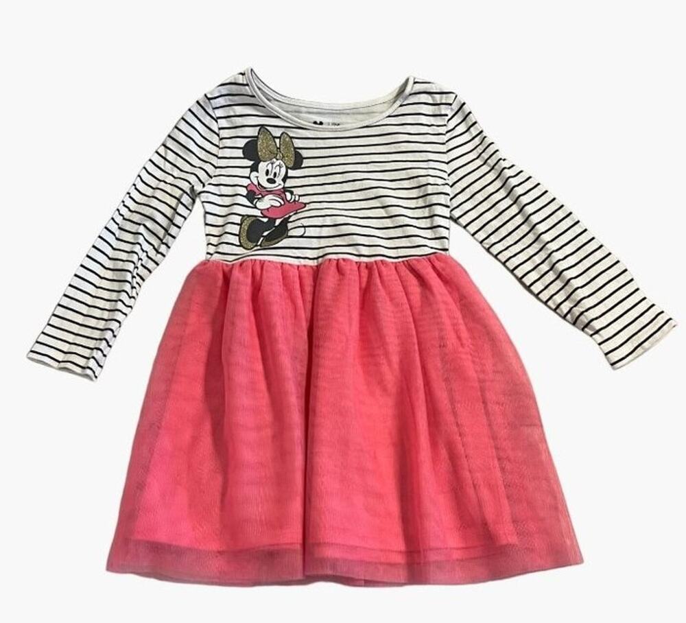Disney Jumping Beans Minnie Mouse Tulle Skirt Long Sleeve Stripe